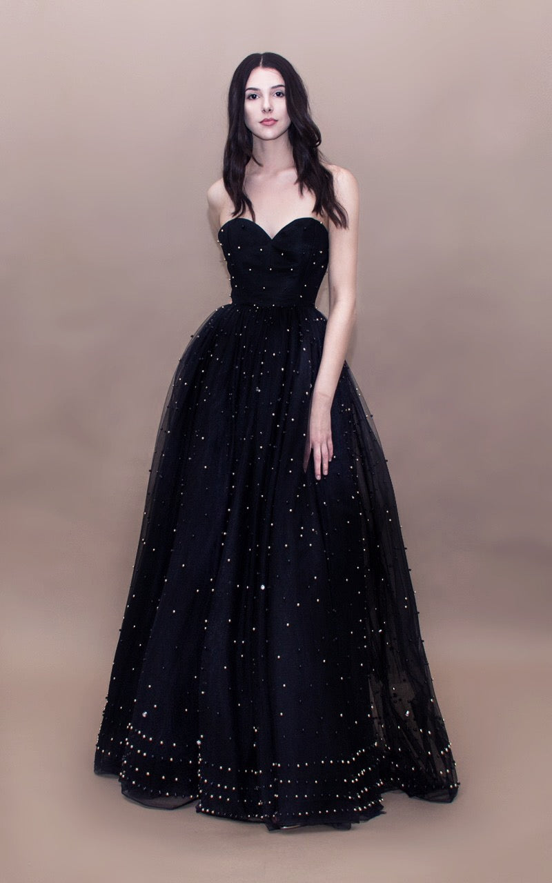 Black/Gold Tulle Puffy Ball Gown 4 Black/Gold Tulle Puffy Ball Gown 4